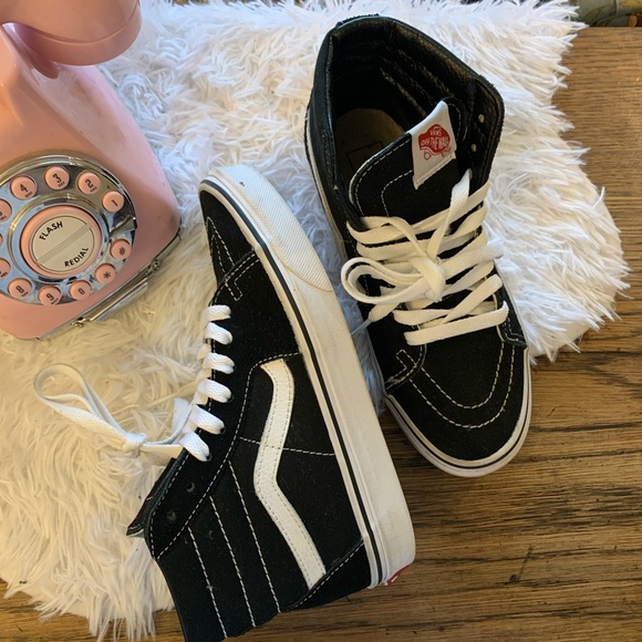Vans Shoes - Black suede high top vans